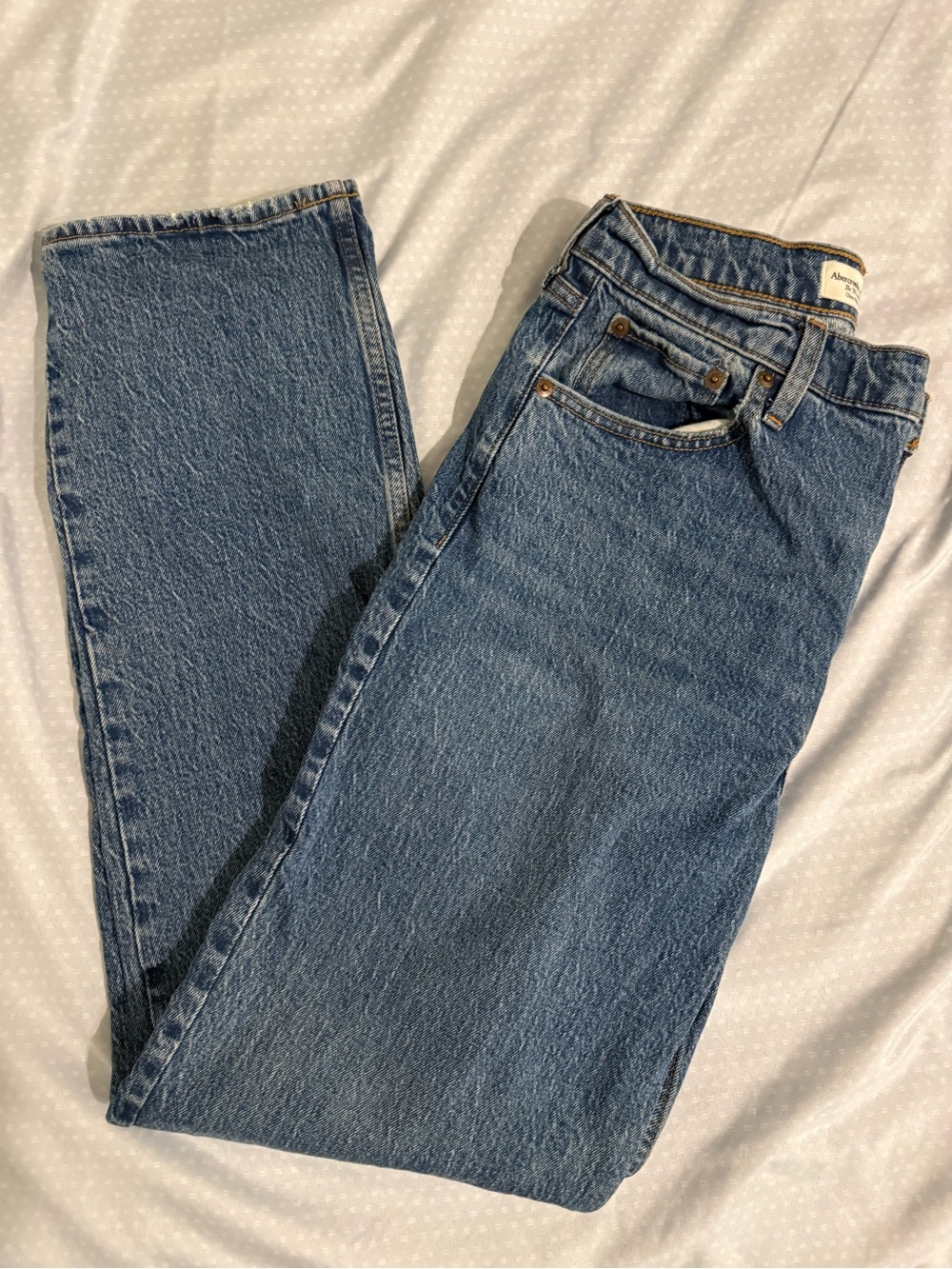 Abercrombie & Fitch Classic 90s Straight High-Rise Women's Blue Jeans
